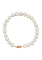 Freshwater Pearl Bracelet in 14k Yellow Gold