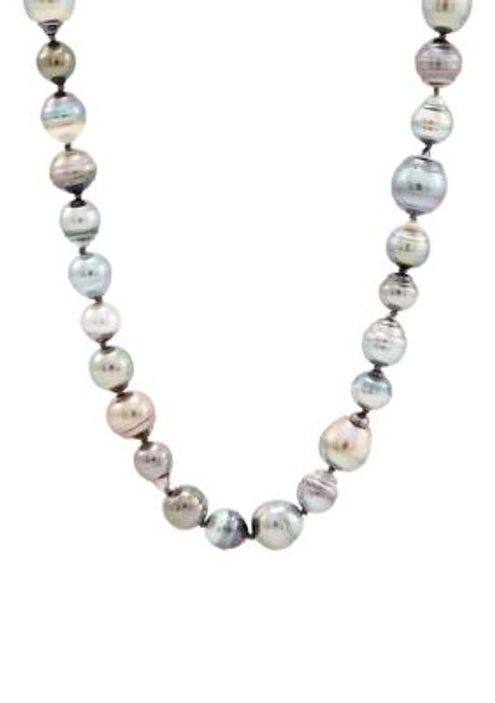 Pearl Necklace in 14K White Gold