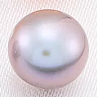 Button Pearl Stud Earrings Set in Sterling Silver