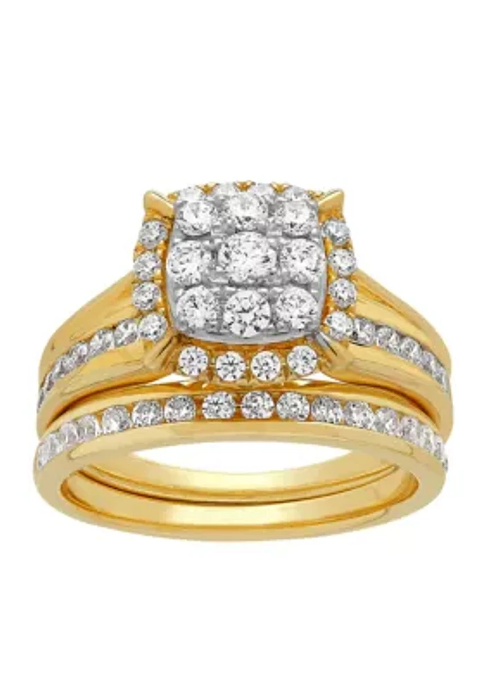 1 ct. t.w, Diamond Bridal Ring 10K Yellow Gold