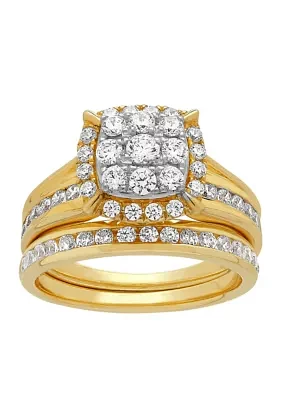 1 ct. t.w, Diamond Bridal Ring 10K Yellow Gold