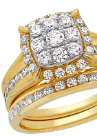 1 ct. t.w, Diamond Bridal Ring 10K Yellow Gold