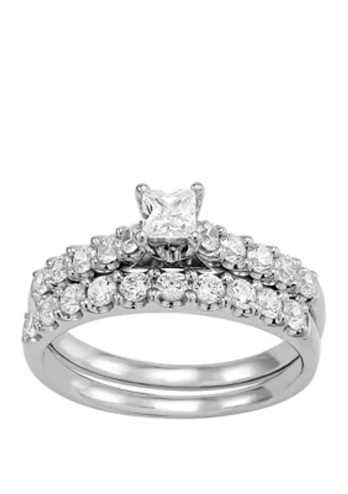 My Forever 1 ct. t.w. Round Diamond Bridal Ring Set in 14k White Gold 