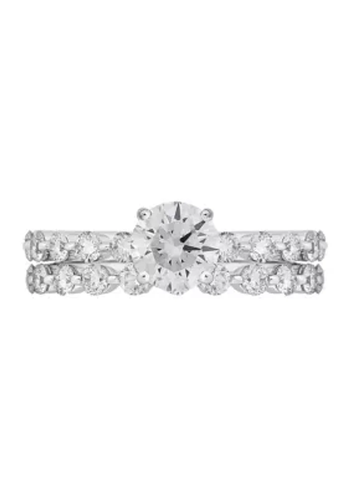 Grown With Love 2 ct. t.w. Lab Created Diamond Bridal Ring Set in 14k White Gold