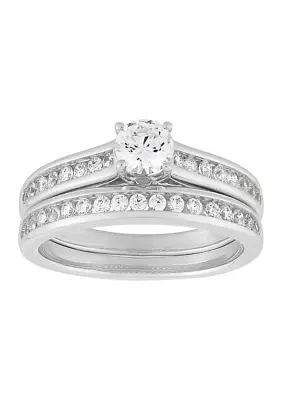 1 ct. t.w. Lab Created Diamond Bridal Ring in 14K White Gold