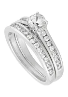 1 ct. t.w. Lab Created Diamond Bridal Ring in 14K White Gold