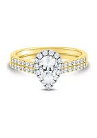 1 ct. t.w. Lab Created Diamond Bridal Set Ring in 14K Yellow Gold