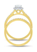 1 ct. t.w. Lab Created Diamond Bridal Set Ring in 14K Yellow Gold