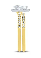 1 ct. t.w. Lab Created Diamond Bridal Set Ring in 14K Yellow Gold