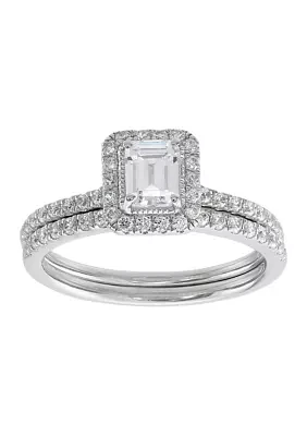 1 ct. t.w. Lab Grown Diamond Bridal Set Ring in 10K White Gold