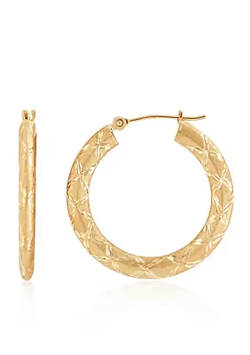 Hoop Earrings in 14K Yellow Gold