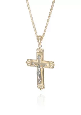 Crucifix Pendant in 10k Yellow Gold