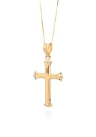 Polished Cross Pendant in 10K Yellow Gold