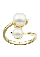 8-8.5 Millimeter Pearl Ring in 10K Yellow Gold