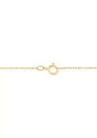 10.5 Millimeter Teardrop Pearl Pendant Necklace with 18" Rope Chain in 10K Yellow Gold