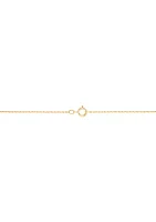 1/4 ct. t.w. Lab Grown Diamond and 8-8.5 Millimeter Button Pearl Pendant with 18" Rope Chain in 10K Yellow Gold