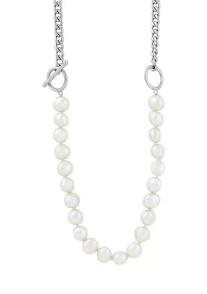 Pearl Necklace in Sterling Silver