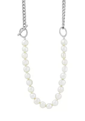 Pearl Necklace in Sterling Silver