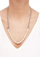 Pearl Necklace in Sterling Silver