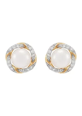 1/6 ct. t.w. Lab Grown Diamond Hoop Earrings in 10K Yellow Gold
