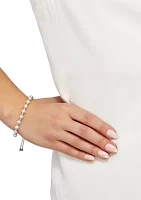 18.7 ct. t.w. Freshwater Pearl Bolo Bracelet in Sterling Silver 