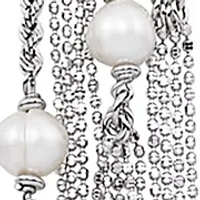 Pearl Tassel Necklace in Sterling Silver