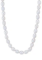 6.5-7.5 Millimeter Oval Pearl Endless Necklace