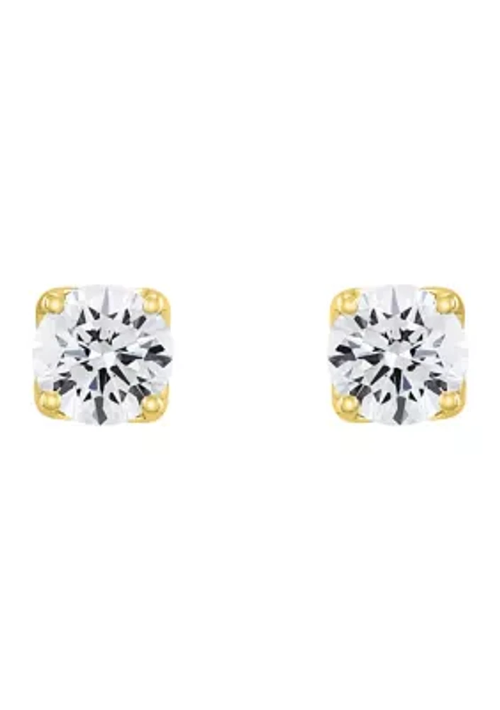 1/ ct. t.w. Lab Created Diamond Round Stud Earrings in 14K Gold