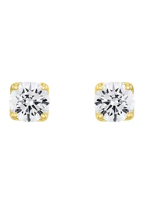 ct. t.w. Lab Created Diamond Round Stud Earrings in 14K Gold