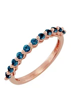 Blue Topaz Ring in 10K Rose Gold