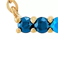 Swiss Blue Topaz Necklace in 10K Yellow Gold  