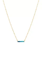 Swiss Blue Topaz Necklace in 10K Yellow Gold  