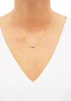  Created White Sapphire Necklace in 10K Yellow Gold  