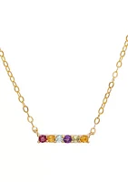 Multi Stone Necklace in 10k Yellow Gold