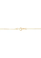 1/10 ct. t.w. Lab-Created Diamond and Opal Pendant Necklace with 18" Box Chain in 10K Yellow Gold