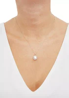 1/10 ct. t.w. Lab-Created Diamond and Opal Pendant Necklace with 18" Box Chain in 10K Yellow Gold