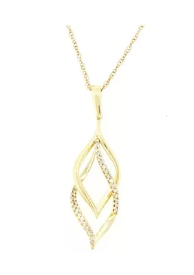 1/10 ct. t.w. Diamond Pendant Necklace in 10K Yellow Gold