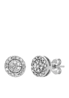 1/5 Diamond Stud Earrings in 10k White Gold 