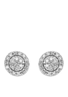 1/5 Diamond Stud Earrings in 10k White Gold 