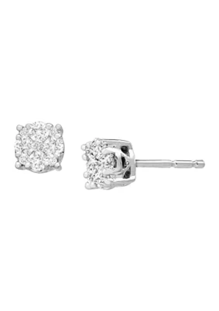 1/4 ct. t.w. Diamond Earrings in 10K White Gold