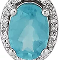 1/10 ct. t.w. Diamond and Apatite Necklace in 10K White Gold