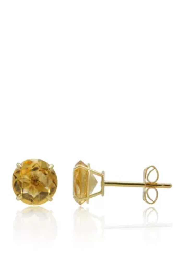 1.5 ct. t.w. Citrine Stud Earrings in 10K Yellow Gold