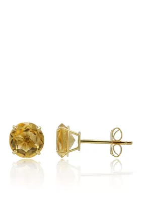 1.5 ct. t.w. Citrine Stud Earrings in 10K Yellow Gold