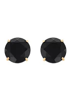 Onyx Stud Earrings in 10K Yellow Gold