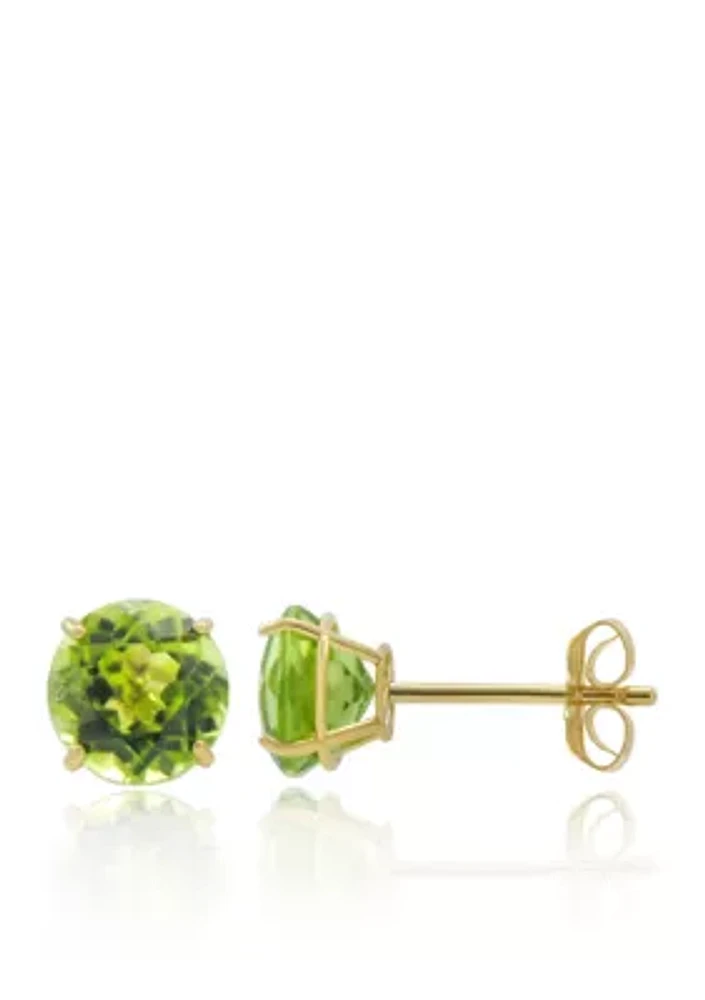 1.5 ct. t.w. Peridot Stud Earrings in 10K Yellow Gold