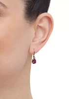 Rhodolite Garnet and Diamond Accent Earring in 10K Rose Gold