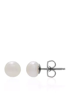 Freshwater Pearl Earrings in Sterling Silver