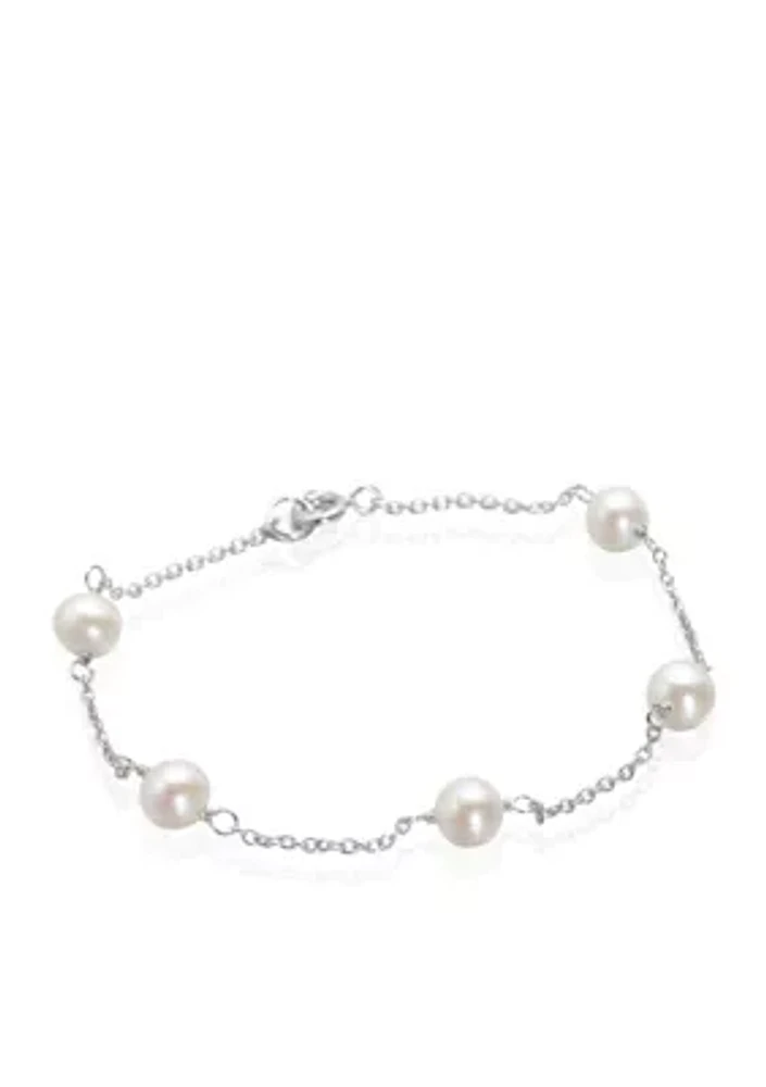 Freshwater Pearl Bracelet in Sterling Silver