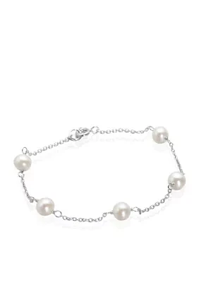 Freshwater Pearl Bracelet in Sterling Silver