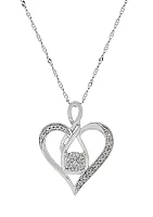 0.10 ct. t.w. Diamond Pendant in Sterling Silver